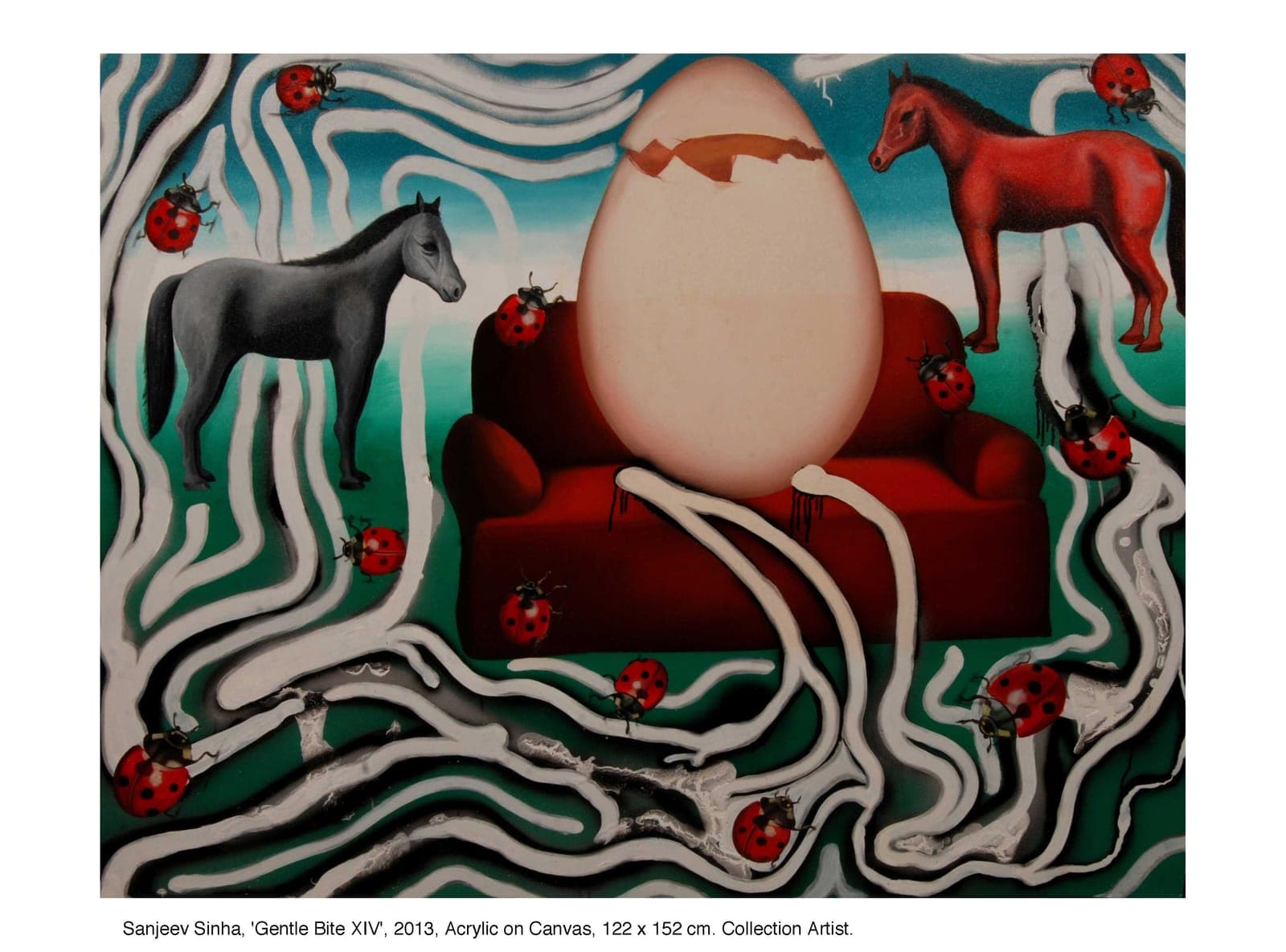 Gentle Bite by Sanjeev Sinha — Acrylic on Canvas, 2013 (work 13 of 22)