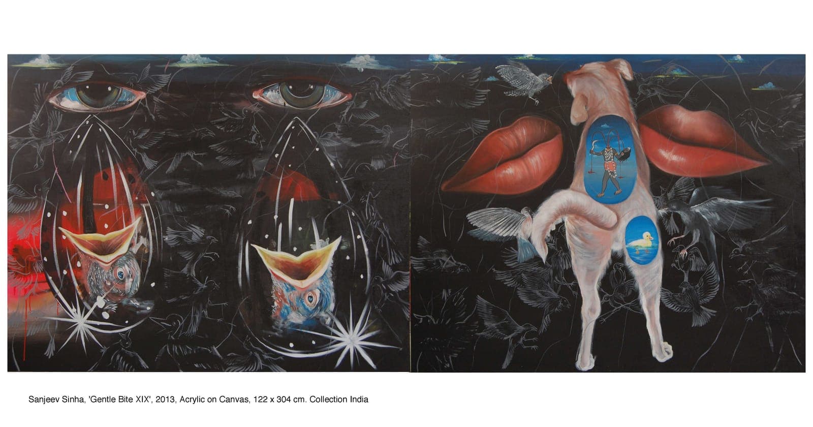 Gentle Bite by Sanjeev Sinha — Acrylic on Canvas, 2013 (work 18 of 22)