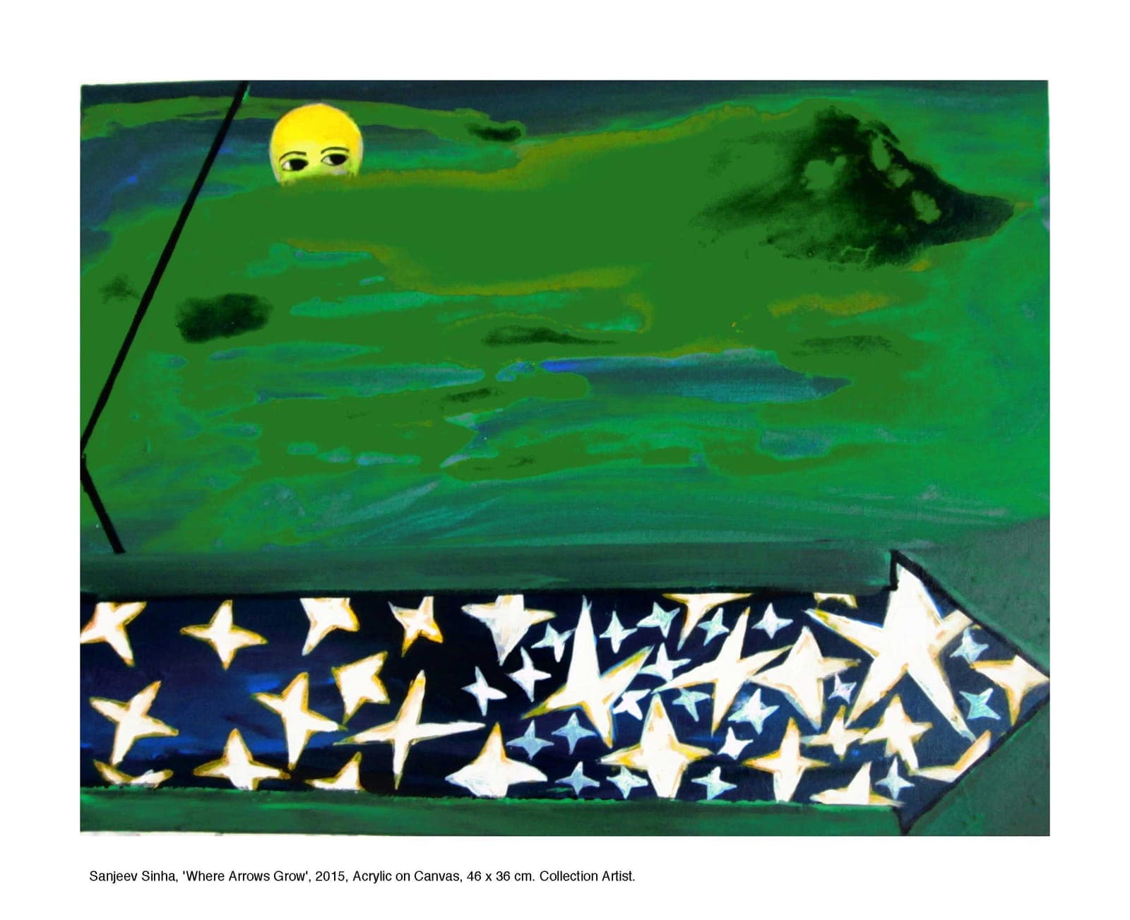 Where Arrows Grow by Sanjeev Sinha — Acrylic on Canvas, 2015 (work 1 of 25)