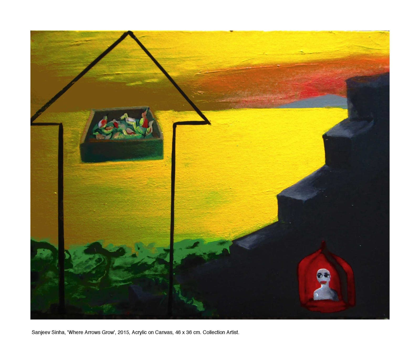 Where Arrows Grow by Sanjeev Sinha — Acrylic on Canvas, 2015 (work 3 of 25)