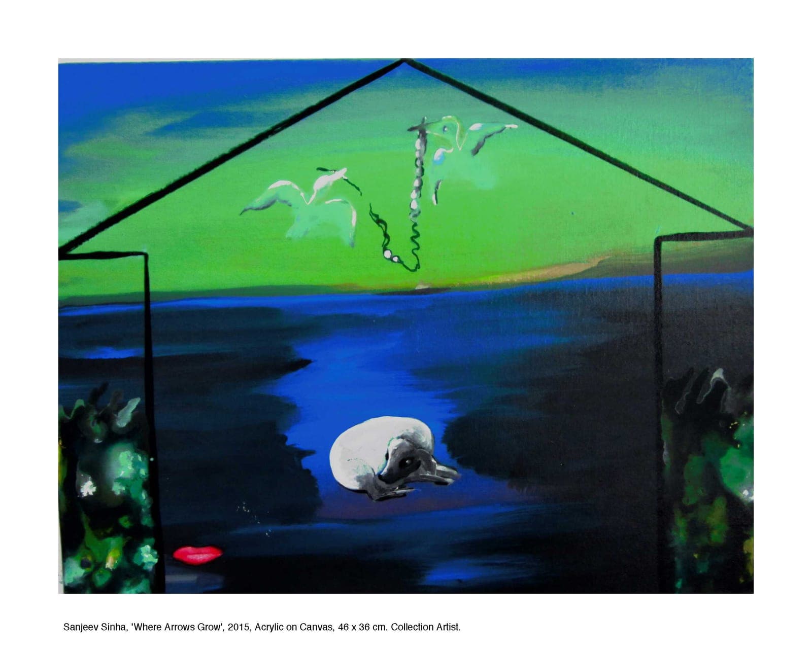 Where Arrows Grow by Sanjeev Sinha — Acrylic on Canvas, 2015 (work 6 of 25)
