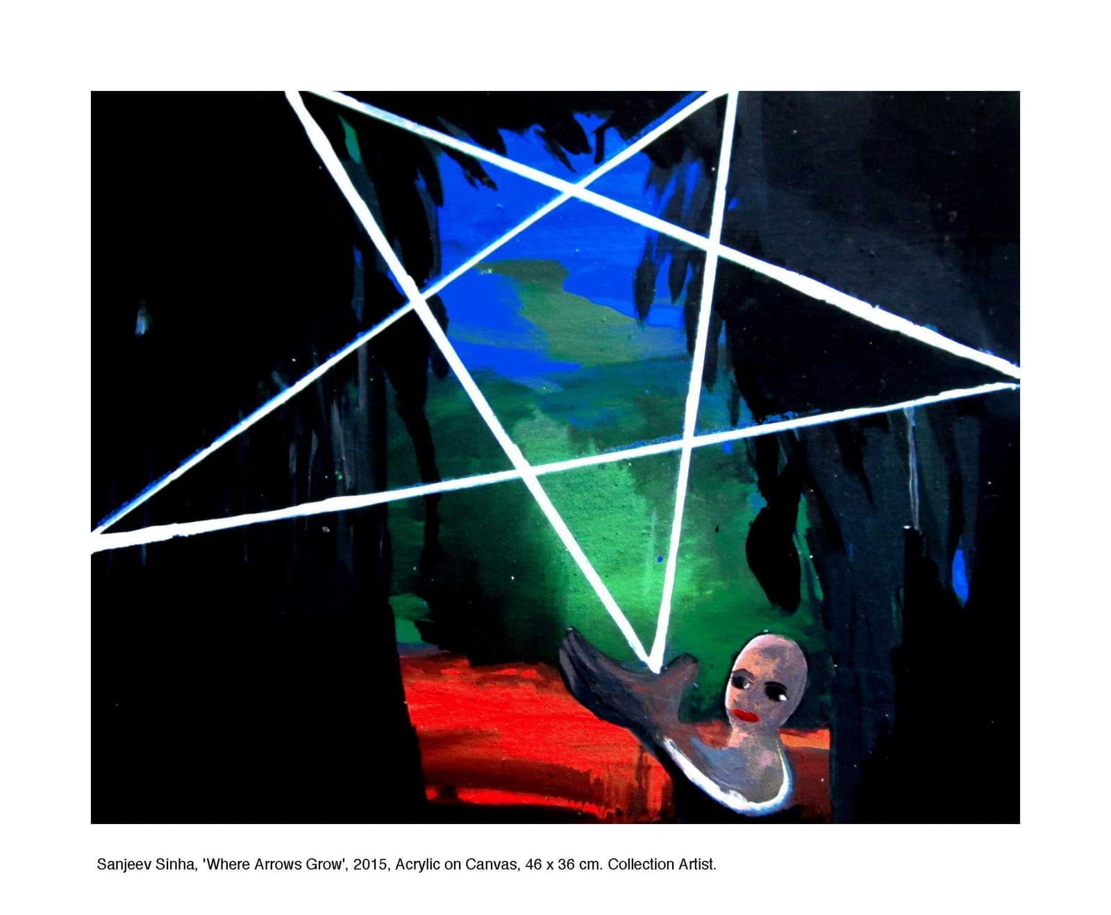 Where Arrows Grow by Sanjeev Sinha — Acrylic on Canvas, 2015 (work 9 of 25)