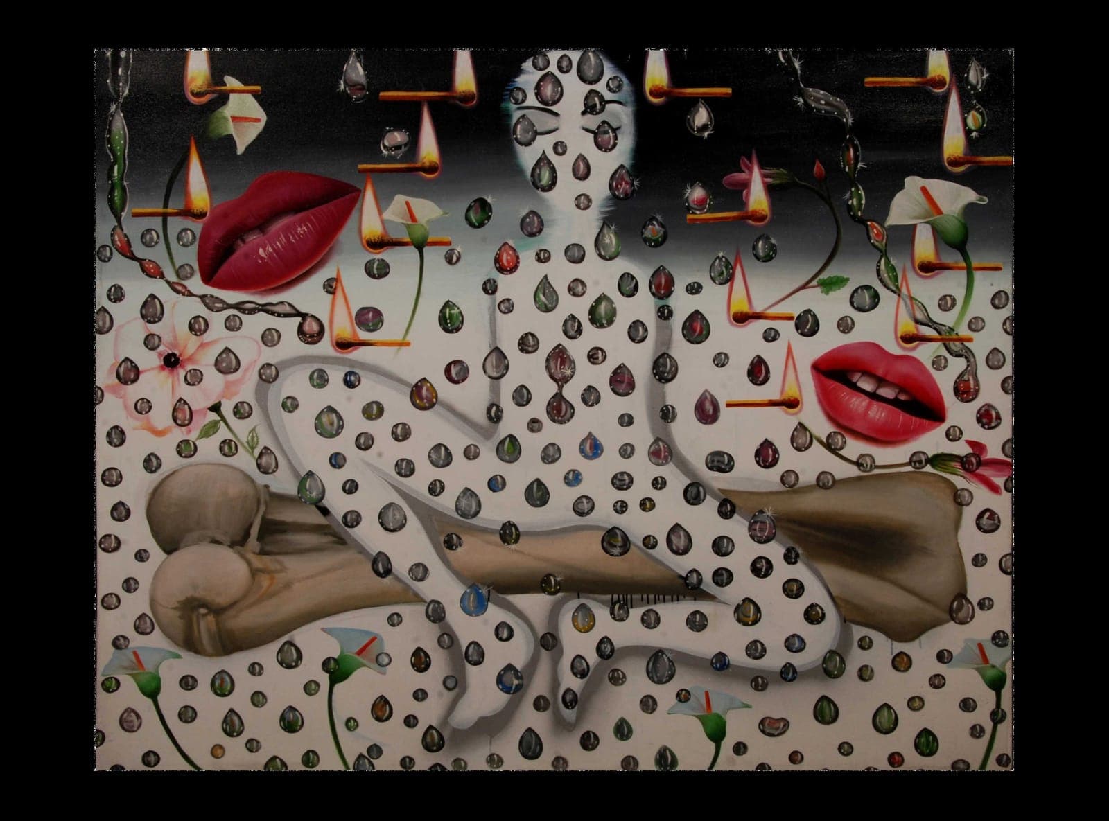 Sanjeev Sinha, Gentle Bite VI (2013), acrylic on canvas