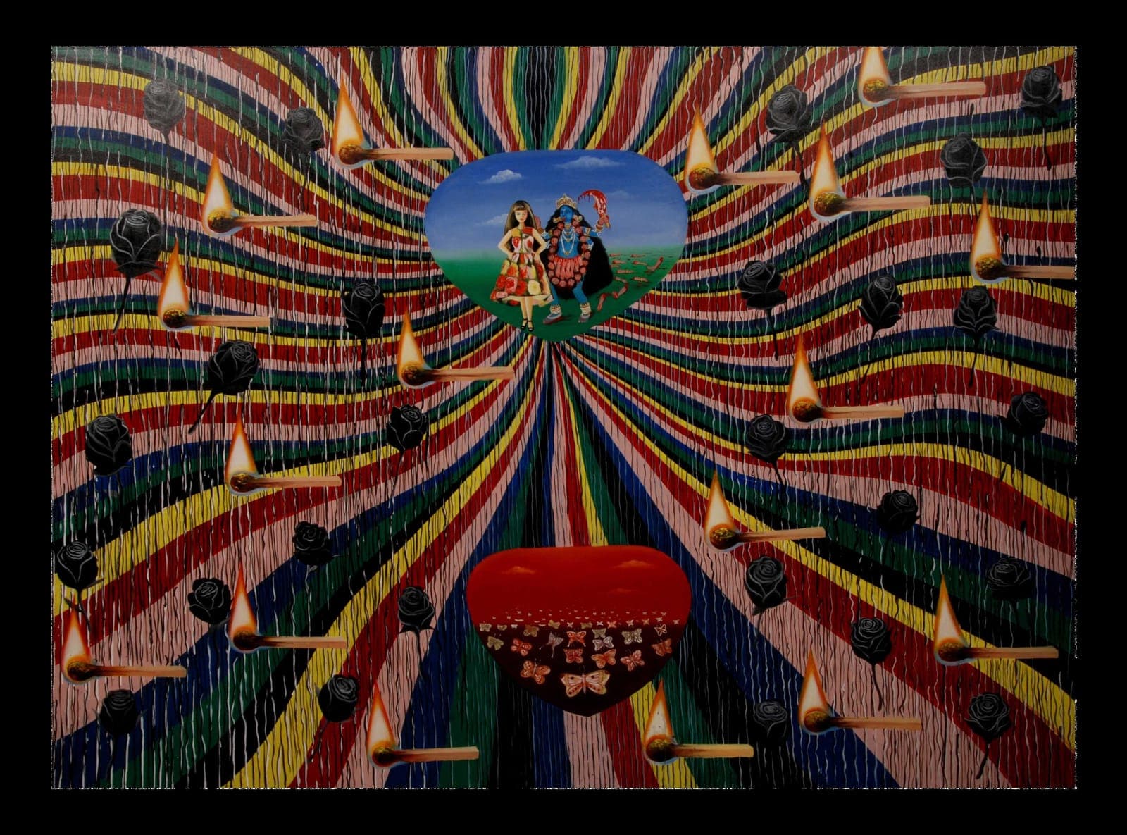 Sanjeev Sinha, Gentle Bite V (2013), acrylic on canvas